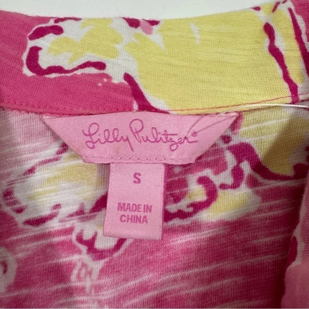 Lilly Pulitzer Carolyn Mini Polo Dress Hotty Pink Yellow - Picture 4 of 6